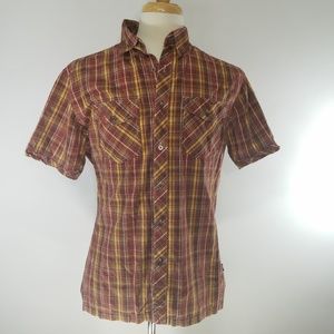 Kuhl Short Sleeve Plaid Button Down Shirt